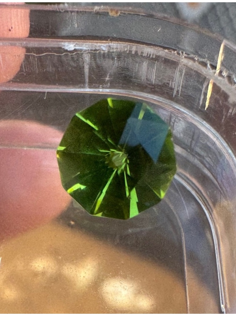Rare 2.00ctw  custom cut genuine peridot